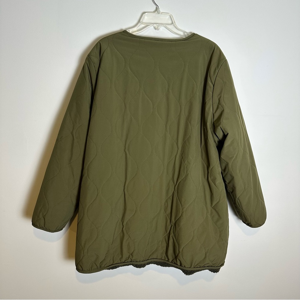Koolaburra by UGG Reversible Sherpa Quilted Jacket, Olive Green | XXL - Picture 3 of 10